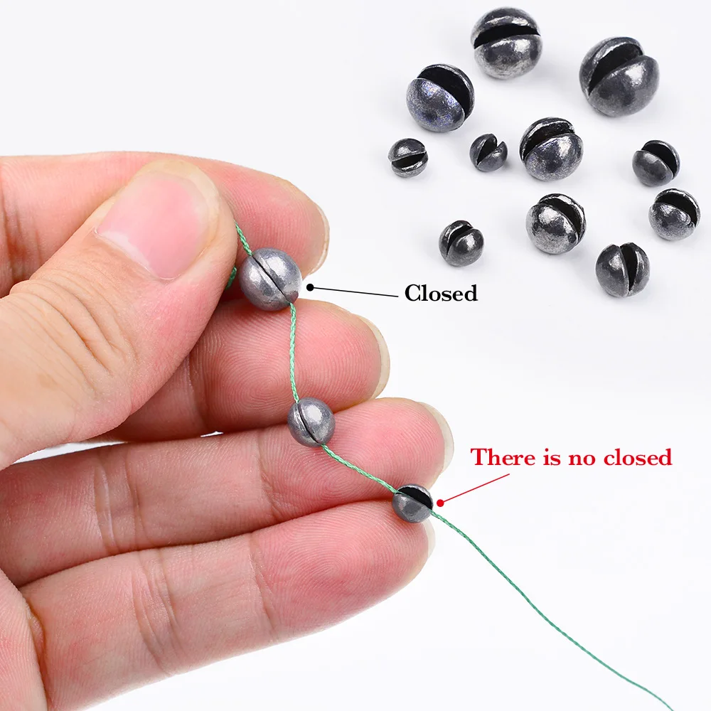 Oem 0.5g -5g Fishing Weights Lead Beads Round Lead Split Shot Fishing Sinkers