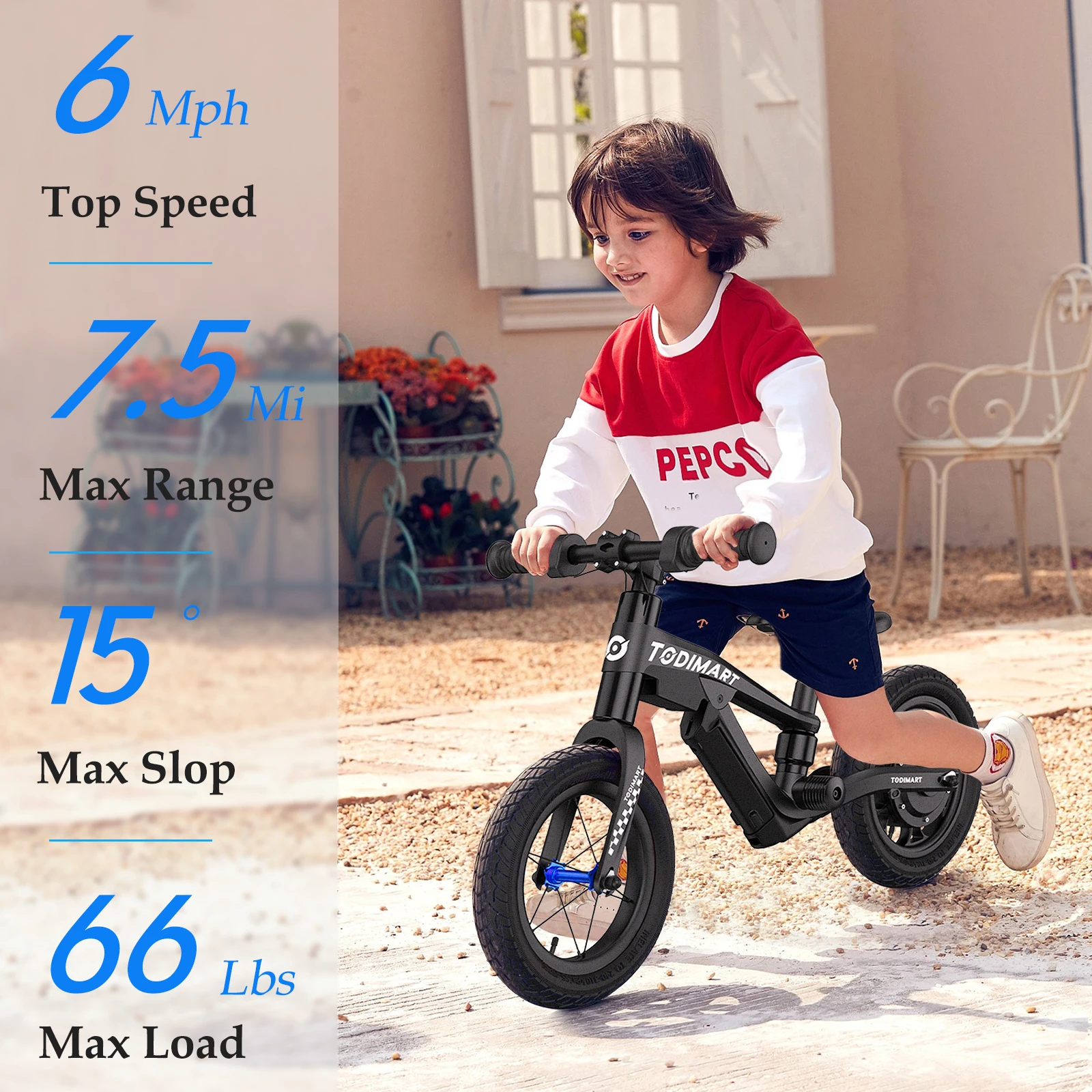 USA Warehouse Lithium Battery Powered Children Riding 12inch Electric Bicycle Toy Kids Balance Dirt Bike For Children