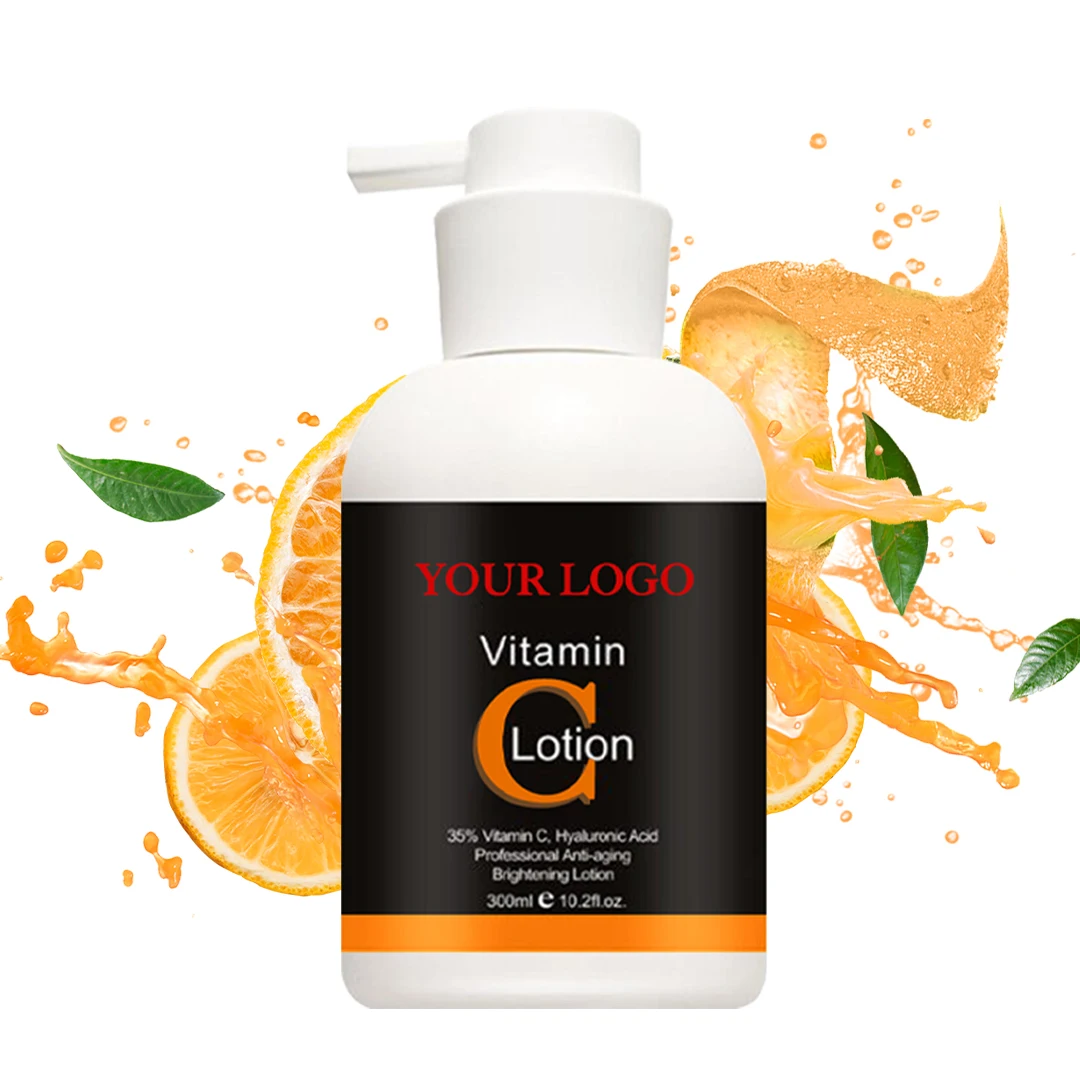New Face & Body Lotion Organic Vitamin C Brightening Cream Lightening Whitening Body Lotion For Black Skin