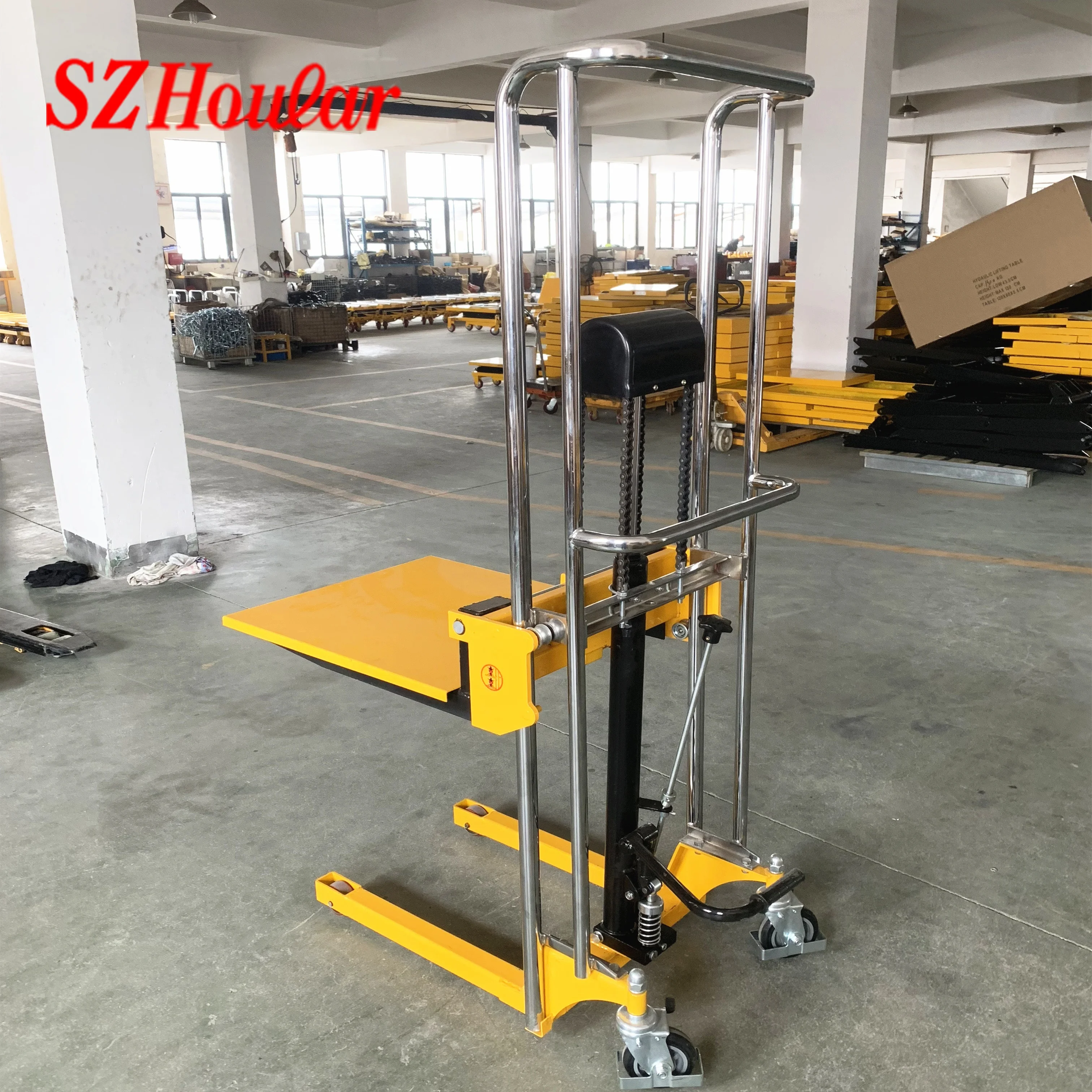 hand manual stacker hand pallet stacker manual hand winch stacker lift supplier