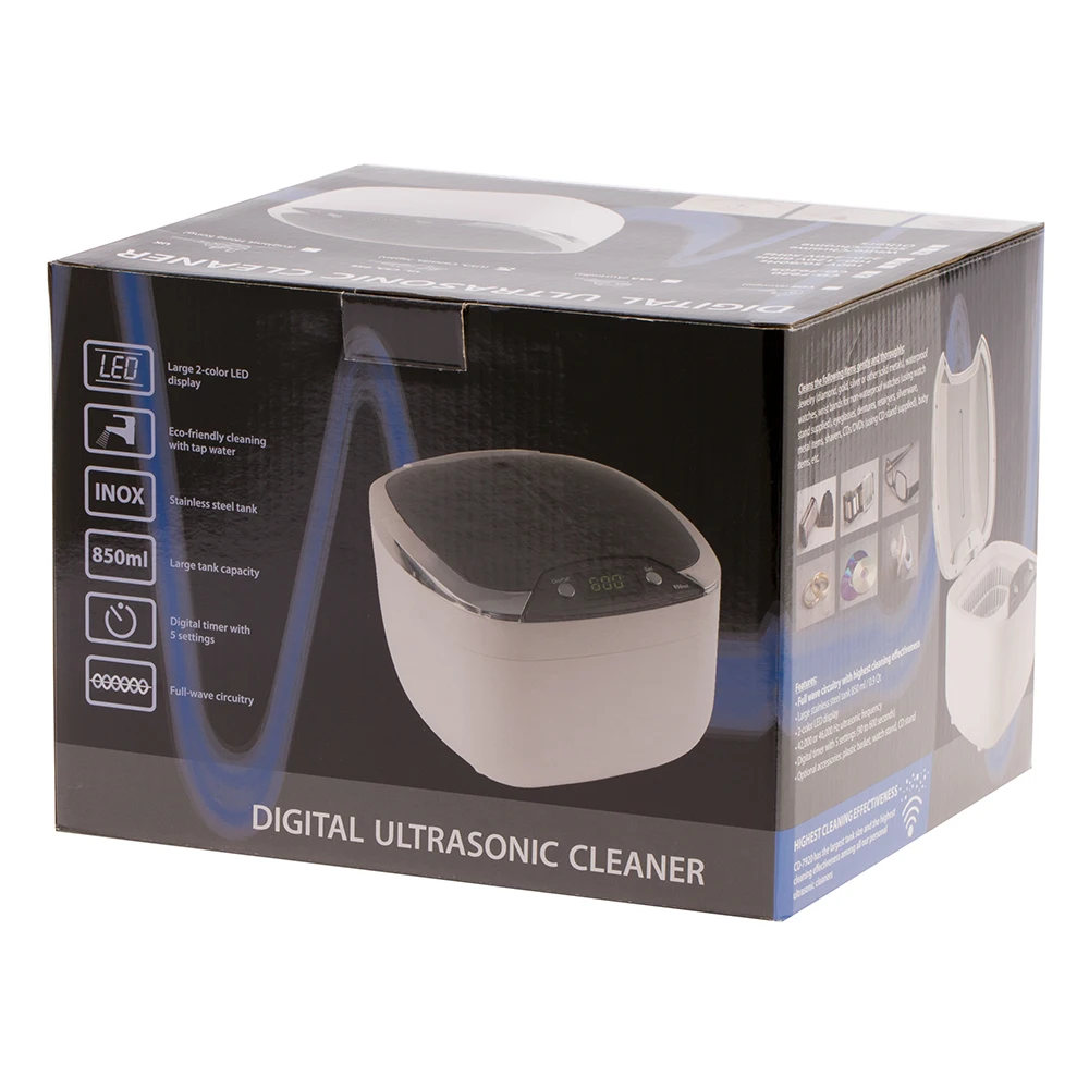 CODYSON 850 мл высокоэффективный Ультразвуковой очиститель кистей для макияжа безвредный