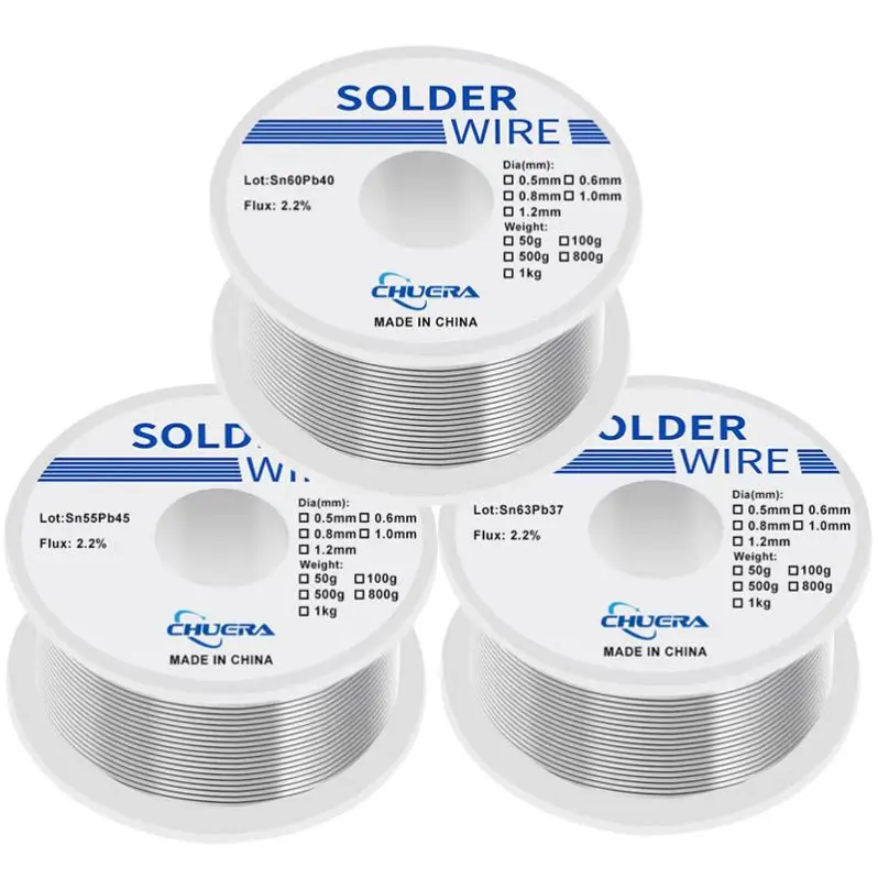 OEM High Brightness Soldering Wire Sn60Pb40 500g/Roll Diameter 0.8mm 1.0mm Solder Tin Wire for PCB SMD BGA Rework Welding