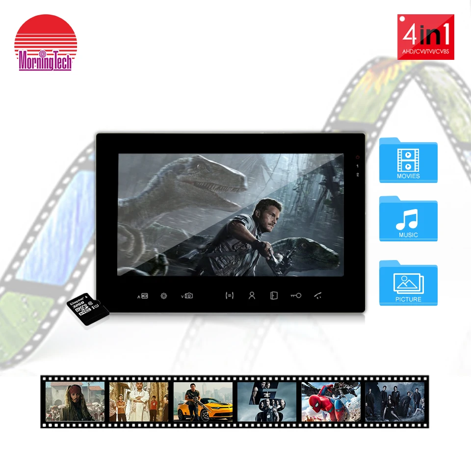 commax video door phone 7inch color AHD door bell with cmos 1.3MP camera