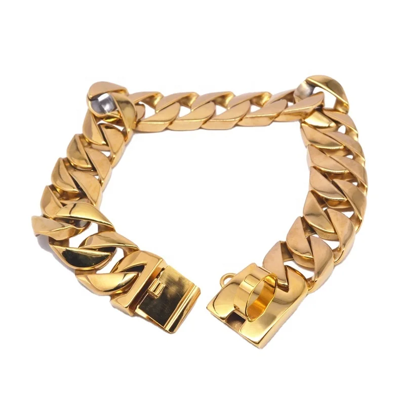 pets accessories 2022 Gold Stainless Steel Cast Chain Wholesale Big Luxury dog chain stainless steel gold chains for dogs