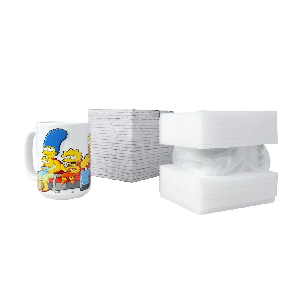 SUBLANK Ceramic Coffee Mugs Blank Custom For Coated Cup Porcelain Wholesale With Handle Plain 15oz Sublimation White Mug