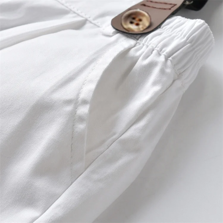 Kids Summer Wear for Party Little Boys Clothes Baby Red Check with Bow Tie and Suspender Shorts 4 Piece Toddler Boy Clothing Set