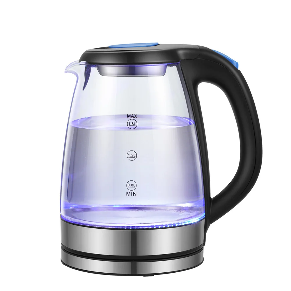 China 2021 cheap Top-Selling 360 Degree Rotation Base 1.8L Capacity 1500W Multi Function Glass Kettle Tea Maker&electric kettle