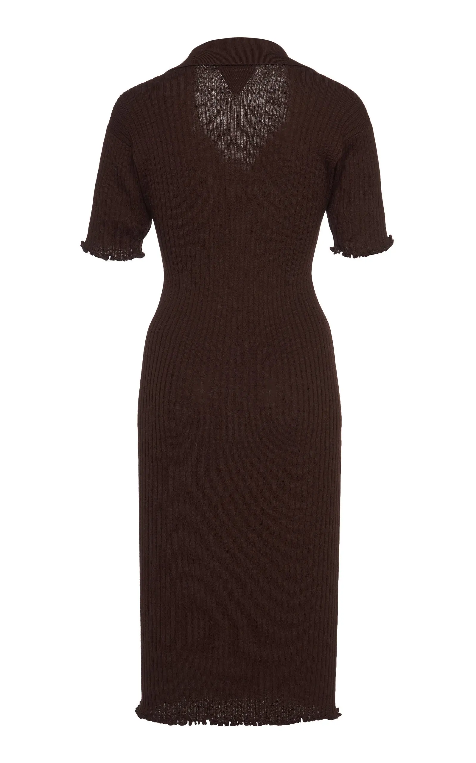 Rib Knit Wool Mid Length Polo Dress Simple Knit Skirt Skinny Ladies Casual Skirt Sweater Dress Ladies Short Sexy Midi Summer