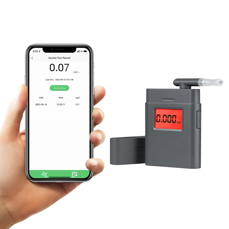 NEWEST BT & APP ANALYZER BAC ALCOHOL TESTER BREATHALYZER AT-838B, For Japan,  European & American markets only