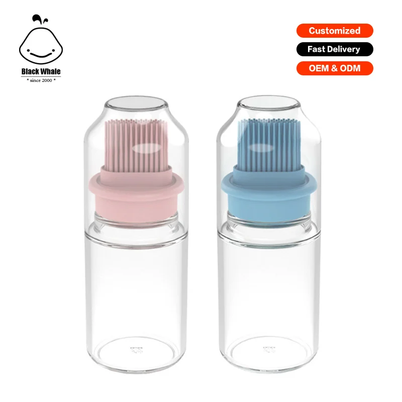 Dustproof storage cover Olive oil vinegar salad dressing dispenser bbq bottle baster silicone oil bottle brush Olive Oil Bottle