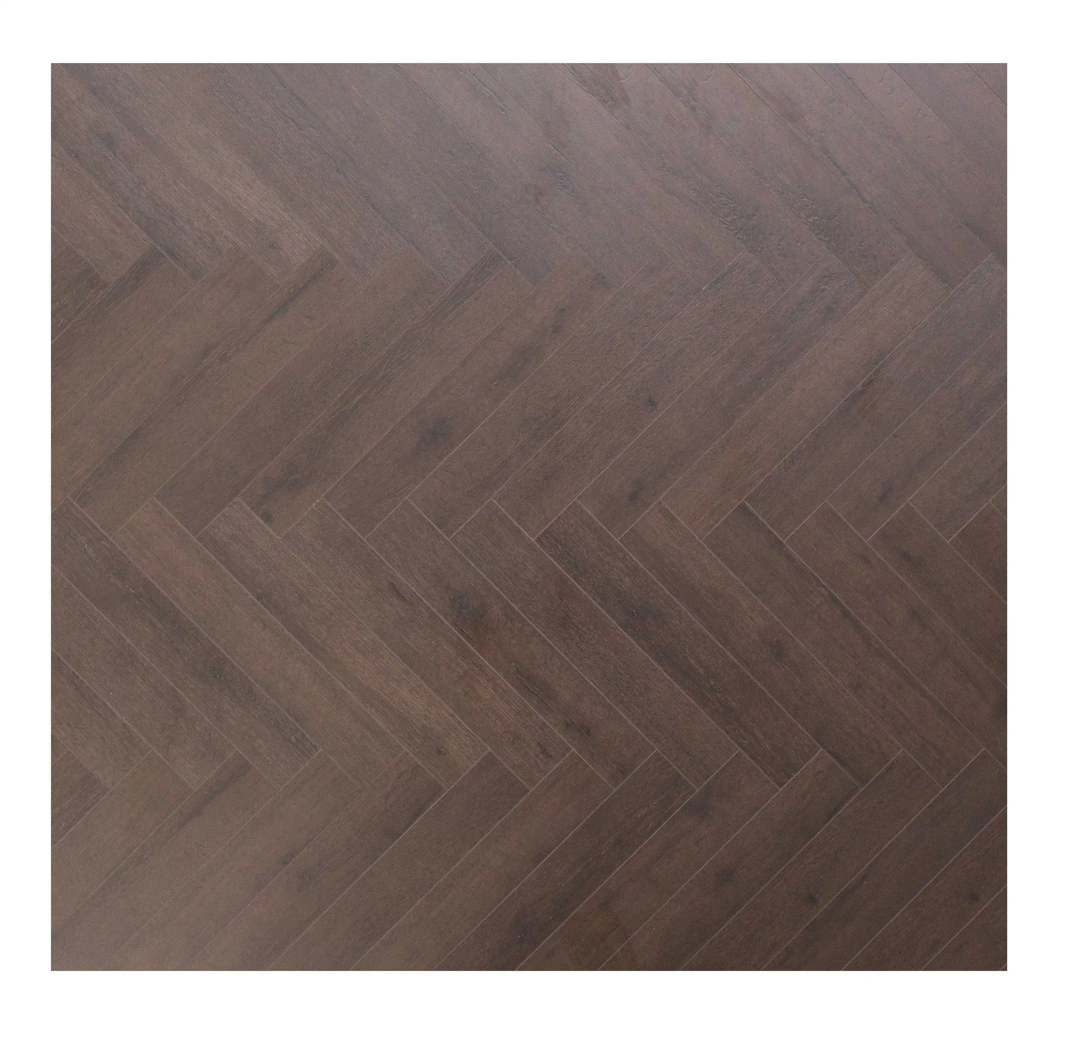 8mm to 12mm Indoor HDF Laminate Flooring Smooth High Gloss AC5 Brown laminate flooring Herringbone Flooring