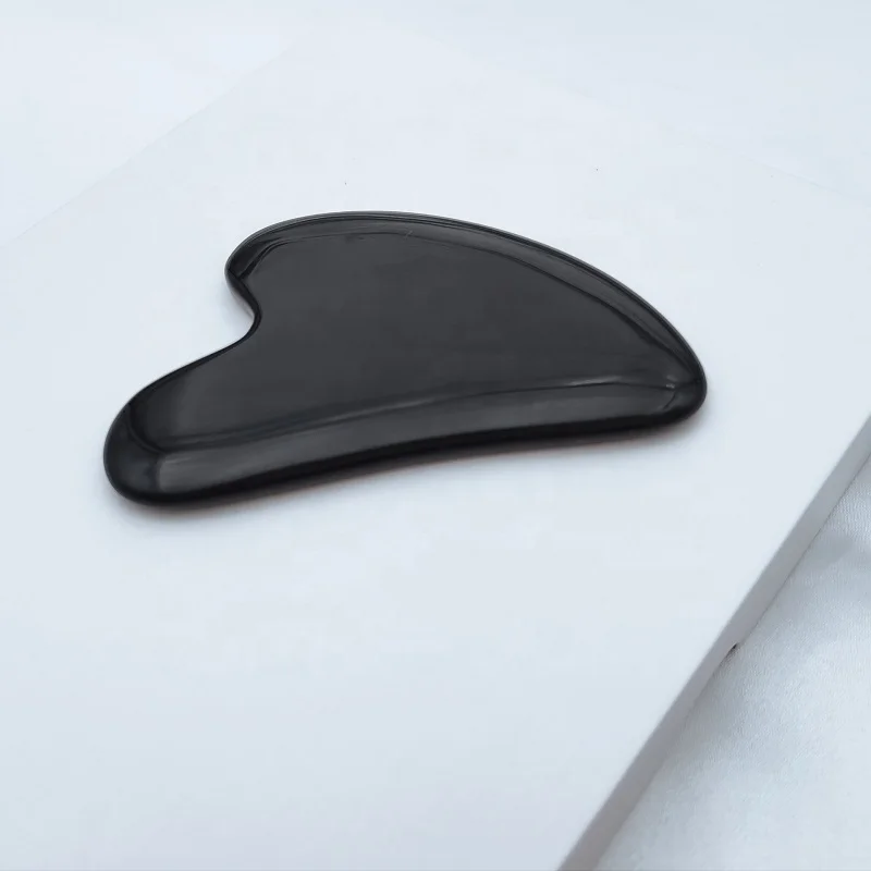 Wholesale Skin Massage Bian Stone Scrapping Black Obsidian Gua Sha Jade Roller