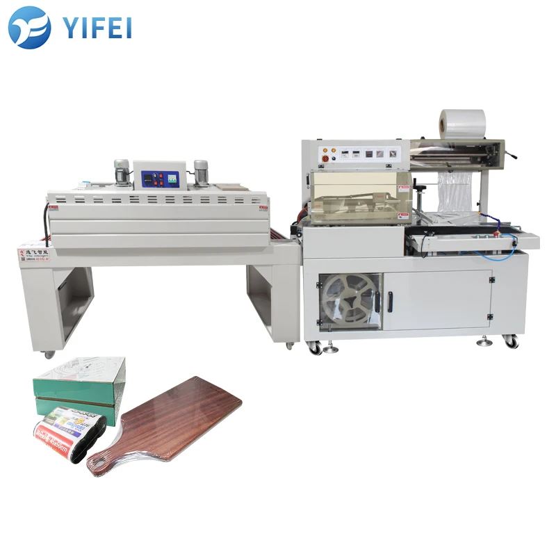 High Speed 450L Automatic Ribbon Rolls Film Wrap Packaging Machine With 4522 Pof Pvc Film Shrink Wrapping Machine