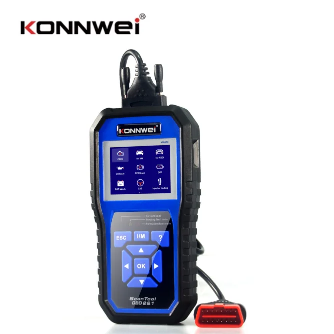 New Design  Konnwei kw450 OBD2 Code Reader Full system Diagnostic Scanner with 2.8 Inch Display For VW For Audi