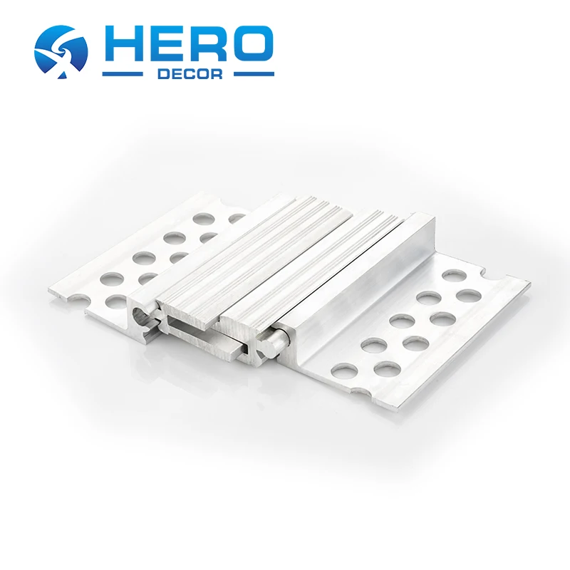 HERO Metal Factory Custom Aluminum Concrete Tile Expansion Joint/Tile Movement Joint for Ceramic Tiles