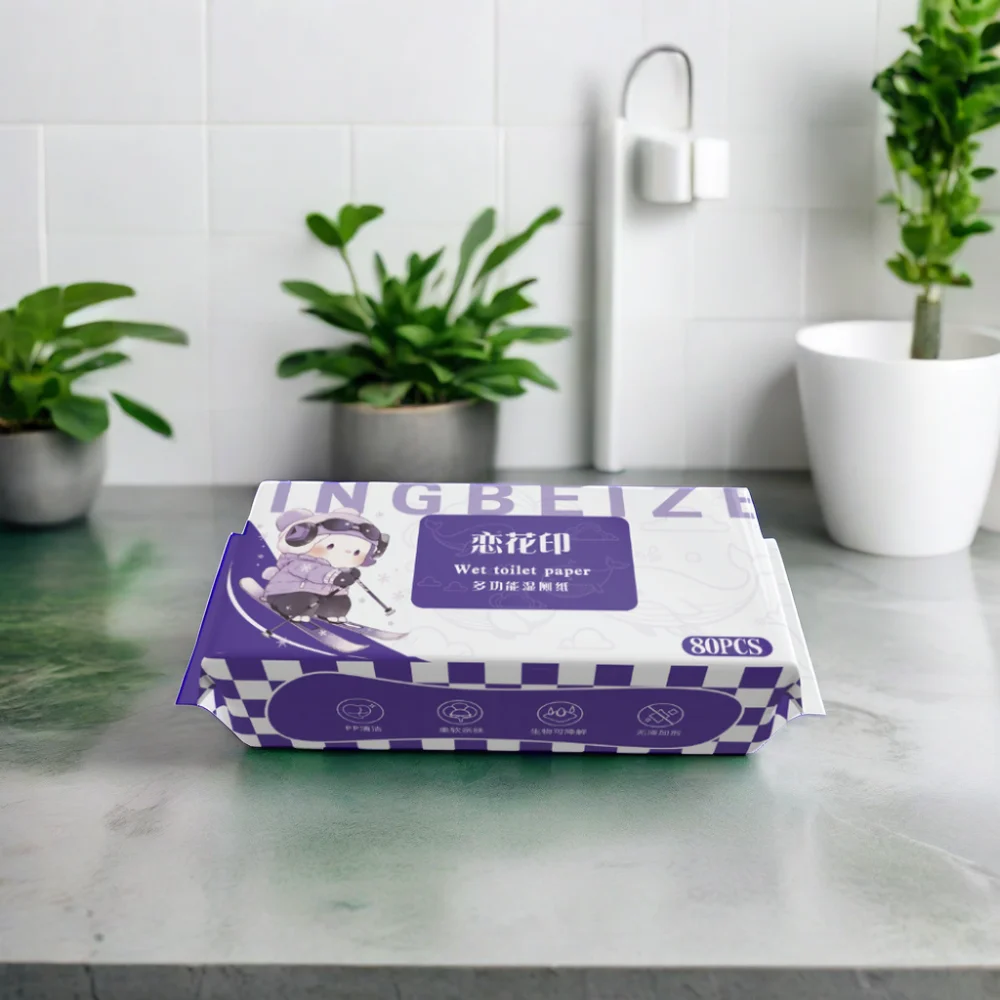 Water-Soluble and Degradable Wet Baby Toilet Paper Flushable Wet Wipes for Cleaning Use