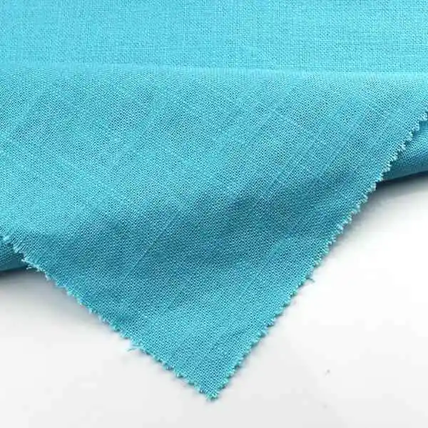 4.5*4.5 305gsm plain dyed woven 55%linen 45%rayon slub fabric