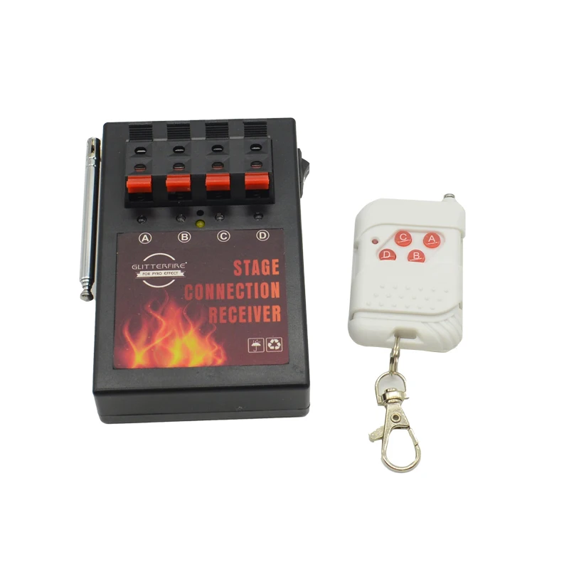 AM04R 4 Channel with One Receiver Remote Control Fireworks Firing System AA Battery Type Pyrotechnic Firing Ignition System