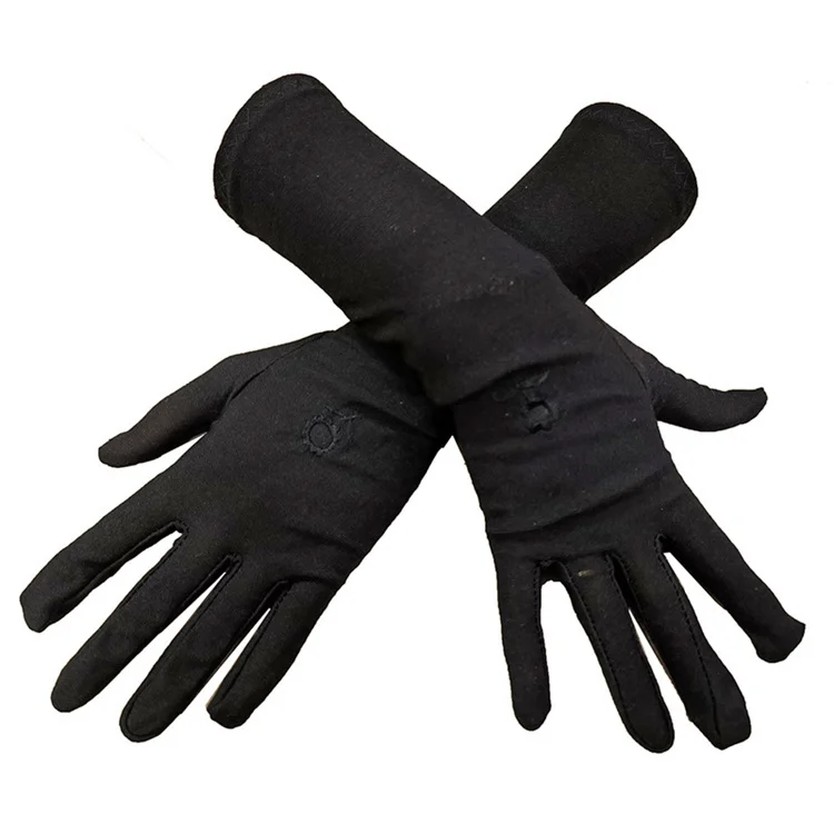 Muslims Arab Black Ladies Woman Women Sun Protection Long Arm Cover Full Finger Arabian Stretch Hand Gloves Modest Glove