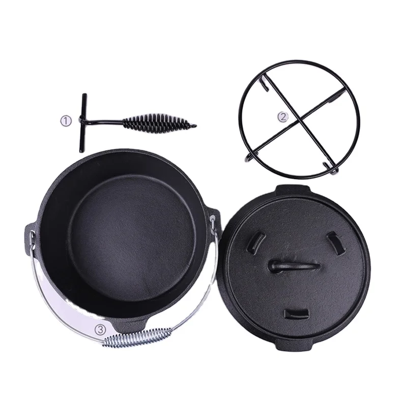 Кухонные инструменты, мини овальная чугунная посуда для кемпинга, оптовая продажа, Голландская духовка