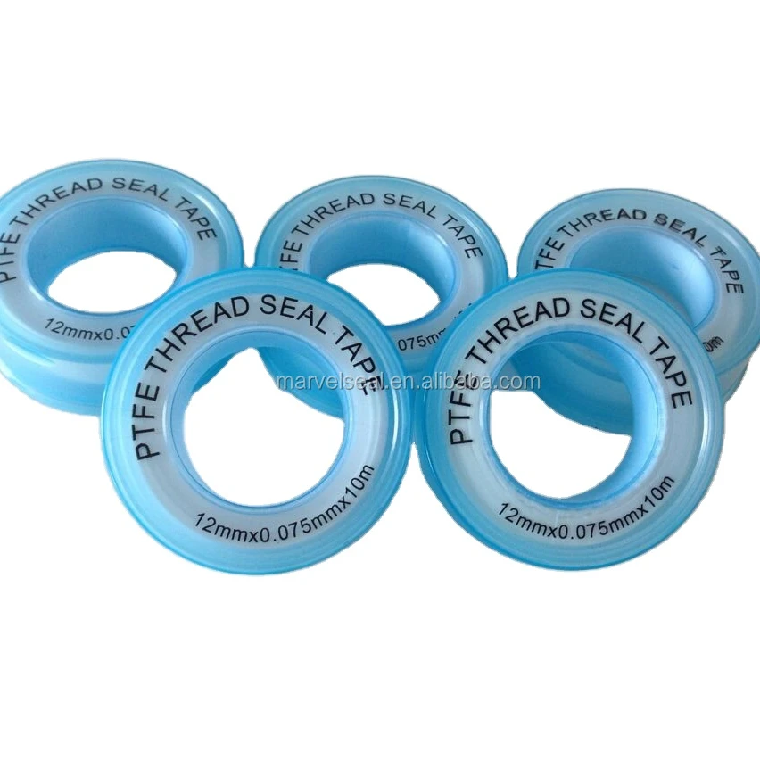Hot selling ptfe thread seal tape with low price Cinta de ptfe white tape blue cover