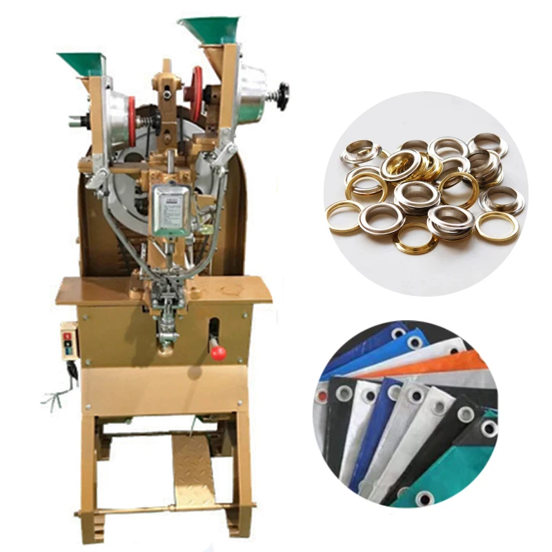 automatic cover fabric eyelet buttons machine palstic/metal eyelet fastening machine