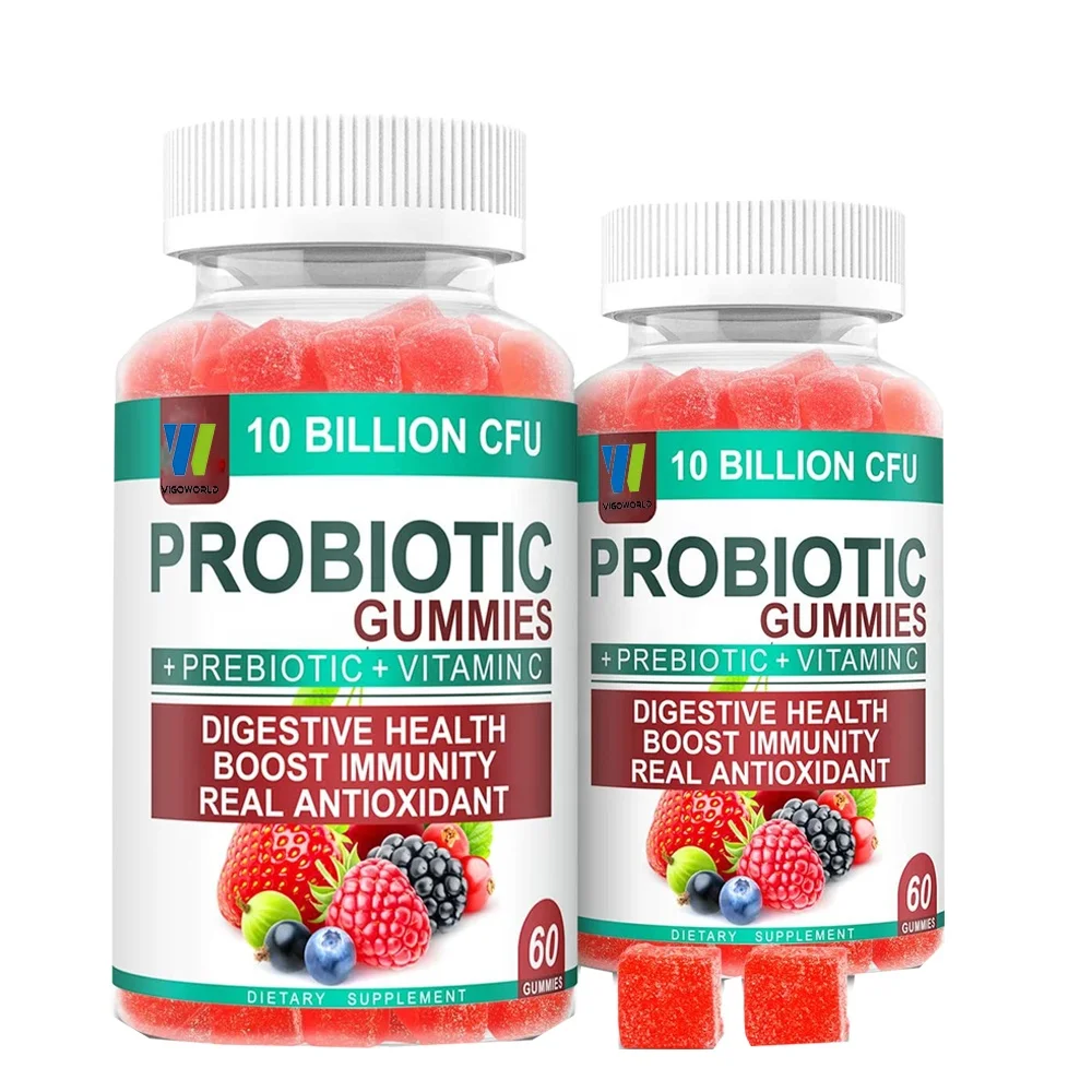 Фирменная диетическая добавка с витамином C, поддержка пищеварительного кишечника, здоровый веган, пробиотики, жевательные резинки