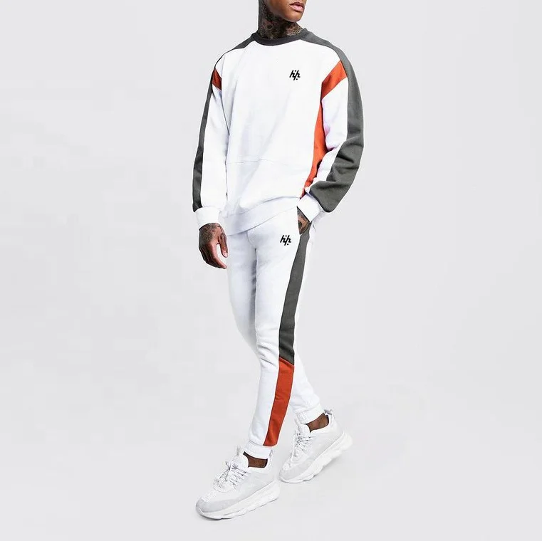 stripe Customized Men Tracksuit/Men Fleece Lining Sweatsuit/Custom Made Men Jogging Suit Made in Pakistan