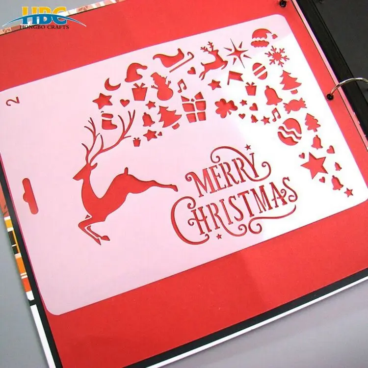 PP/ PET Material Christmas Stencil Wholesale Plastic Stencils Custom Templates