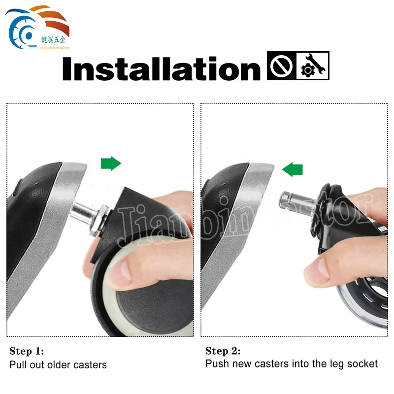 3 inch 360 Degree Swivel Simple Office Chair caster wheel