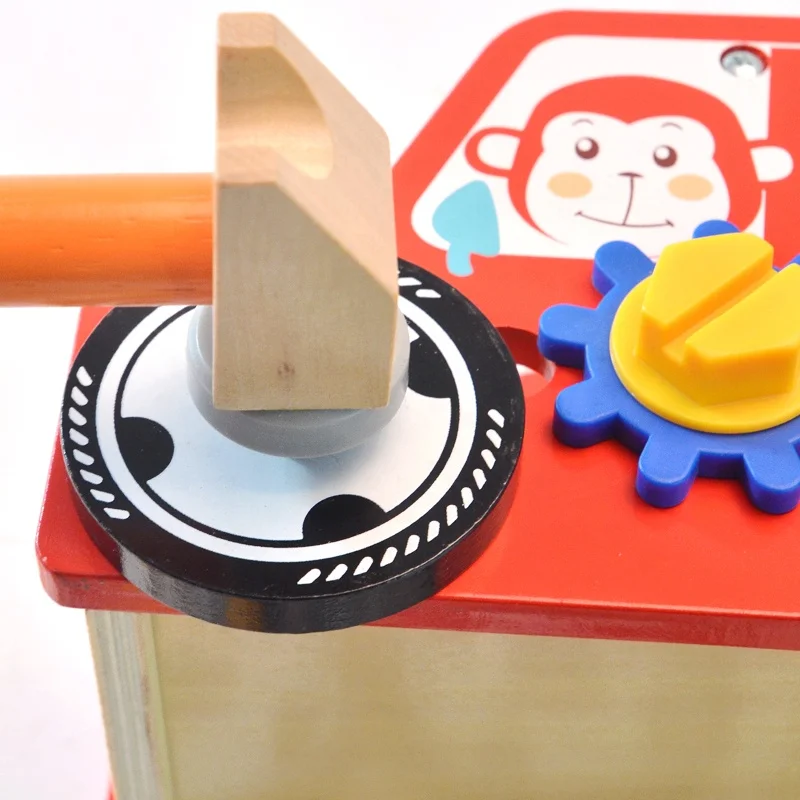 Kid early educational toy  learning wooden  construction vehicle toy