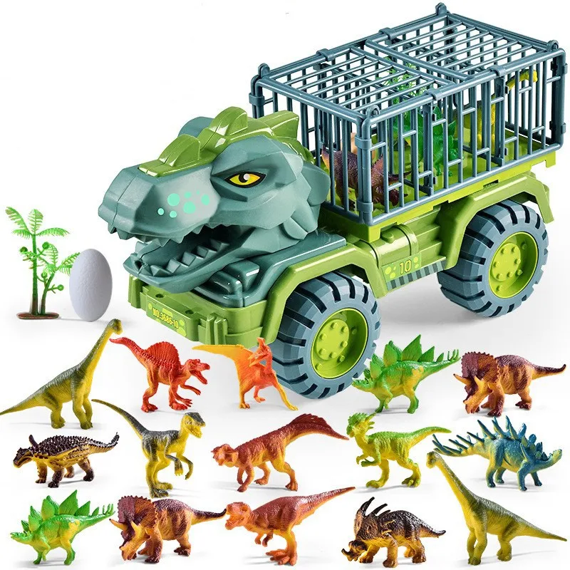 Tyrannosaurus Transport Car,  Animal Carrier Truck Cage Capture Dinosaur Truck Toys//
