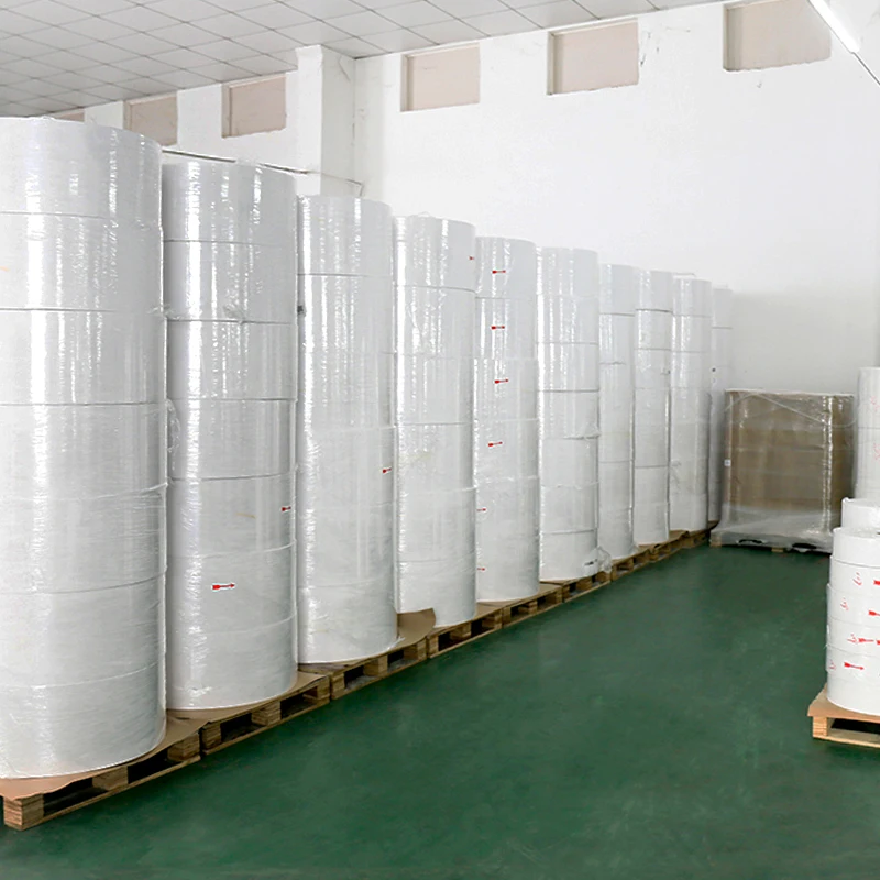 Mesh glue PET custom beverage bottle  LOGO  label self-adhesive material roll