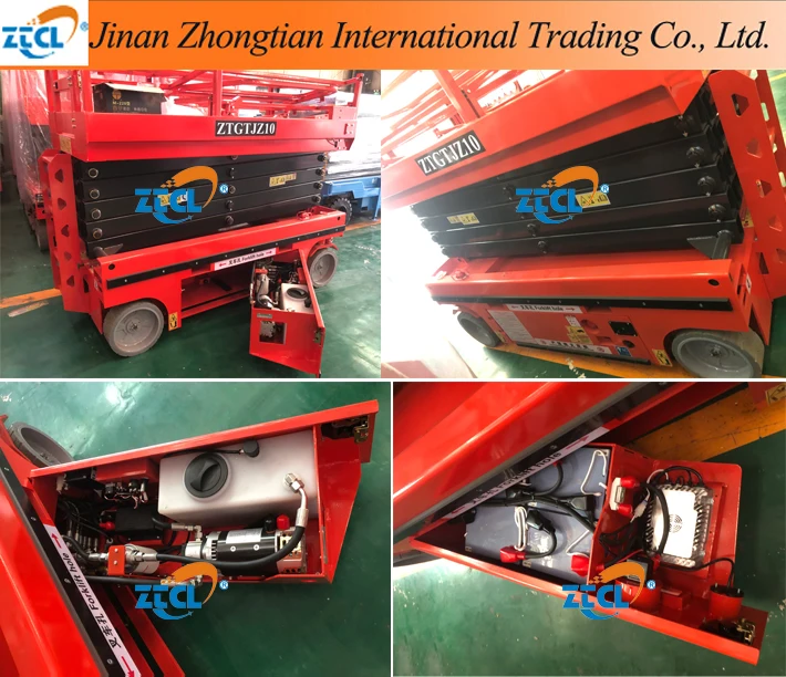 ZTGTJZ 6m 8m 10m 12m 14m 16m automatic Self propelled scissor lifts Mobile Lifter Hydraulic scissor lifts