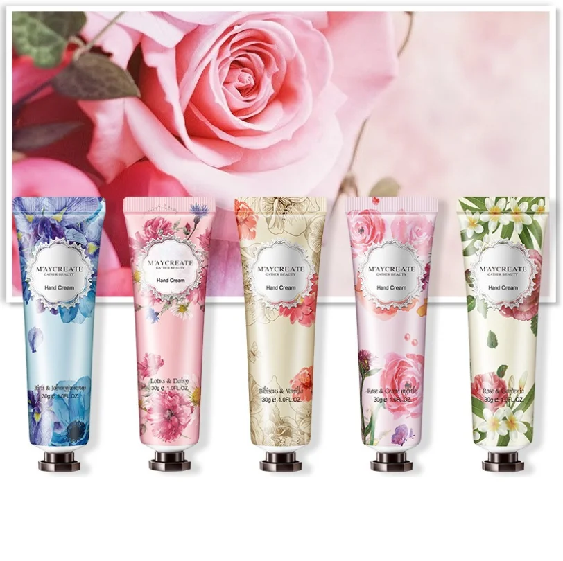
factory wholesale Flower fragrance 30g cosmetic hand cream moisturizing 