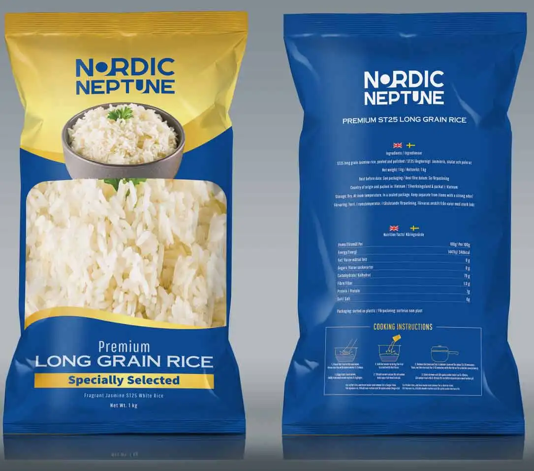 Customized Food Packaging Bag Different Types Rice Packaging Bags 5Kg 10Kg Rice Packaging Bag