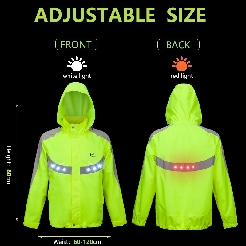 Winter Hi Vis Warm Jacket Custom Electrical Flash Light Reflective Hooded Jackets Safety Worker Jacket With LED