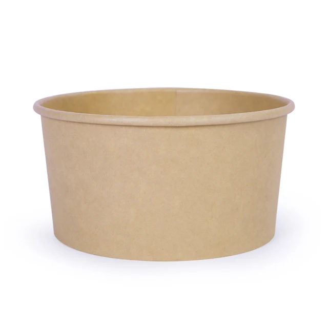 16oz disposable Kraft Paper Salad Rice Noodle Bowl with Lids