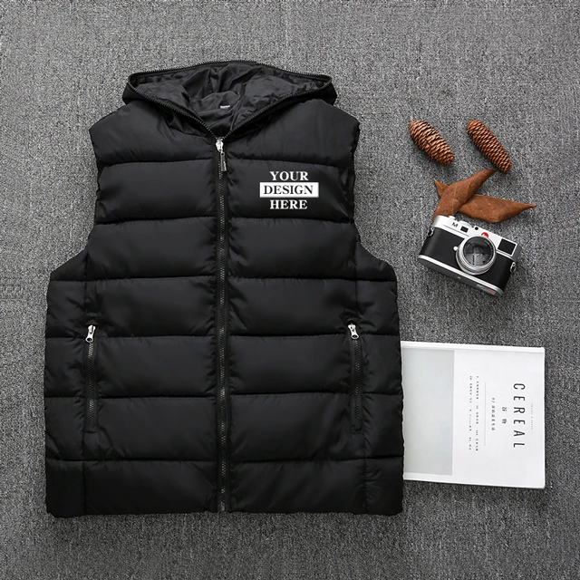 Индивидуальный пуховик, куртка, мужской зимний жилет, куртка с капюшоном, тонкий мужской жилет на весну и осень