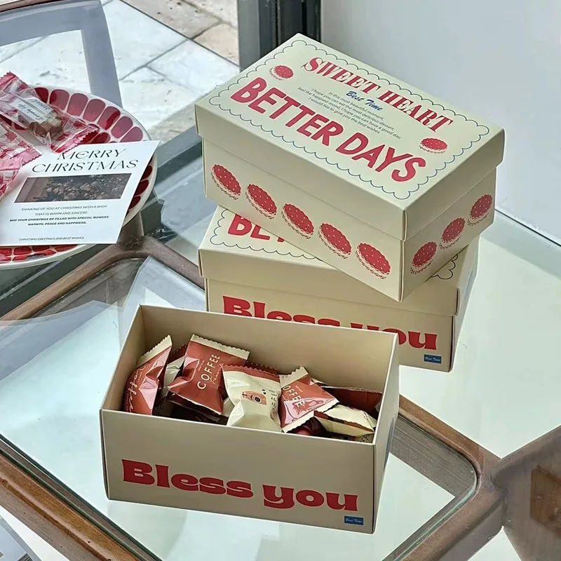 Free Design Luxury Feeling holicholic new model Christmas box baked cookies Candy Snowflake Crisp holiday gift box