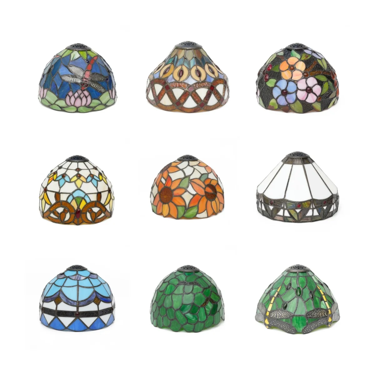 Лучшее качество сменный абажур в стиле Тиффани 8-дюймовый небольшой витражный только для настольных ламп