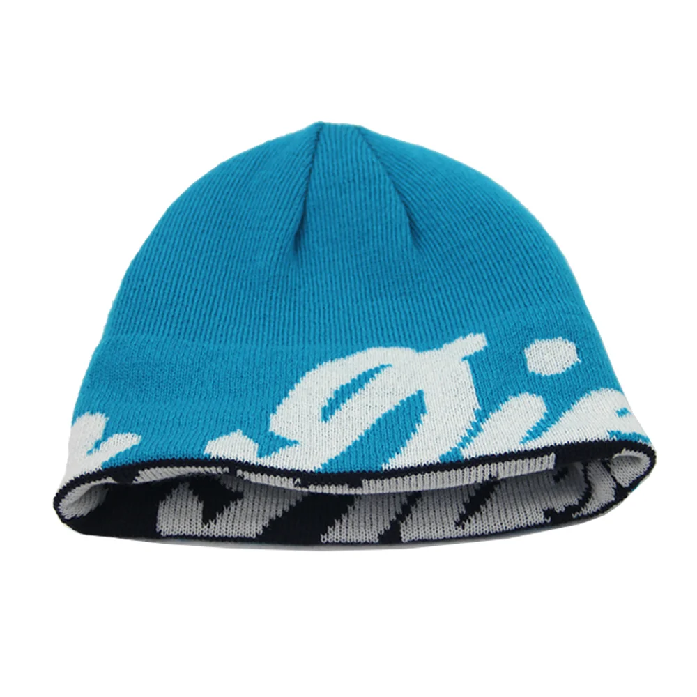 Jacquard Custom Knitted Beanie Embroidery Logo Acrylic Knitted Winter Beanie Hat Fitted Knitting Letters Beanies