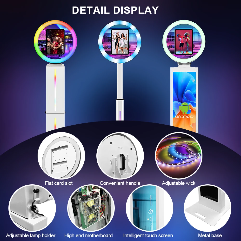 Best Quality iPad photo booth 9.7 10.2 10.5 11 12.9in Selfie Stand iPad Photo Booth Kiosk  Weddings party Photo Booth