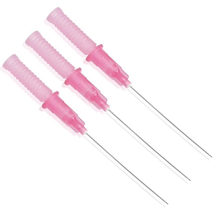 Customise Single use stainless steel tubing 1 2 handle Disposable Sterile acupuncture needles with tube