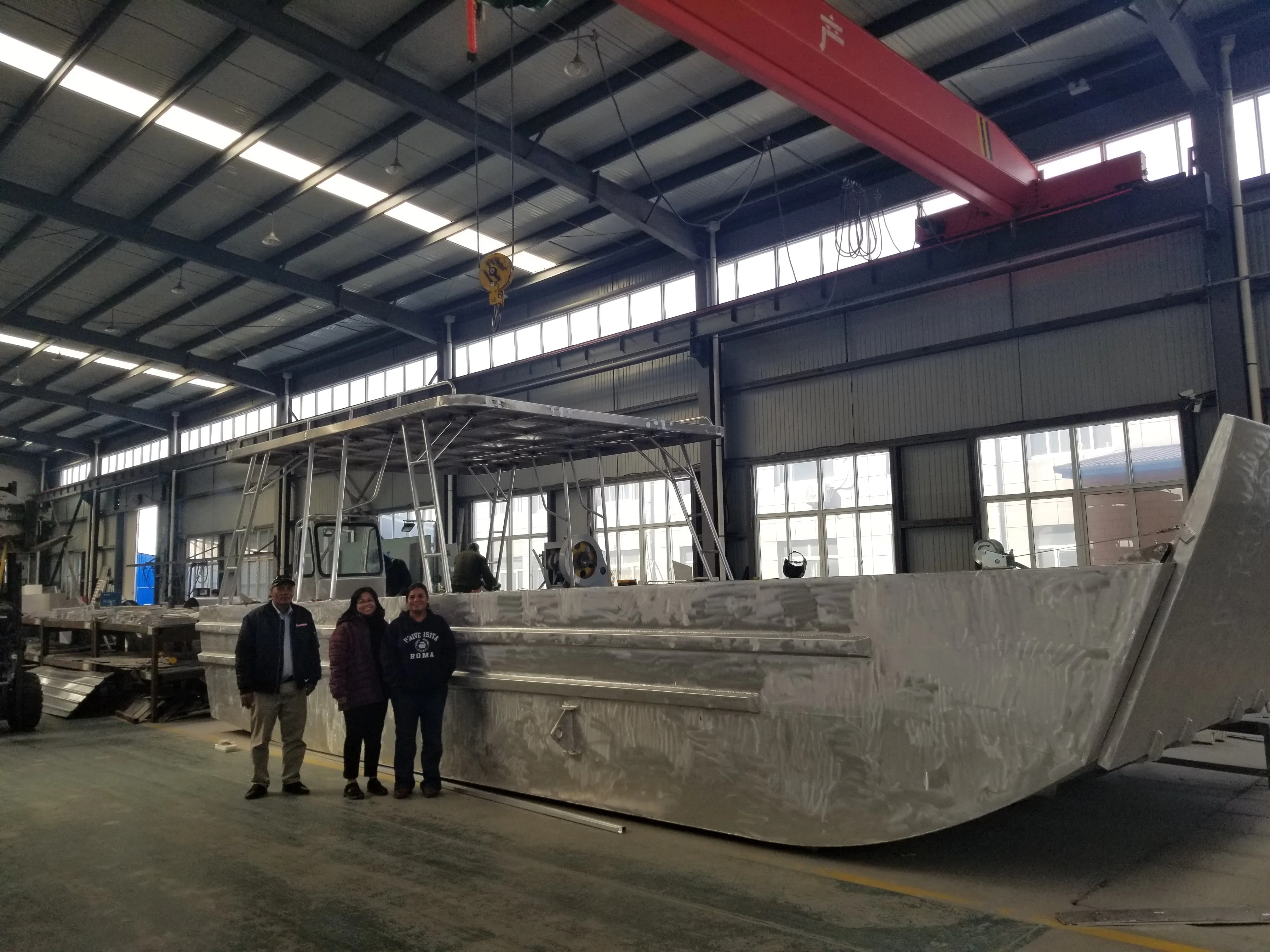 Speed 30ft 9m quality aluminum landing craft boats with roof for sales