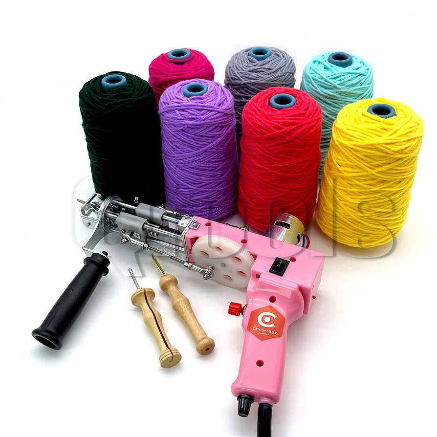 Wholesale 400g/600g/800g/1kg Yarn Cone 3mm 8ply Rugs And Carpet Tufting Acrylic Yarn For Tufting Gun