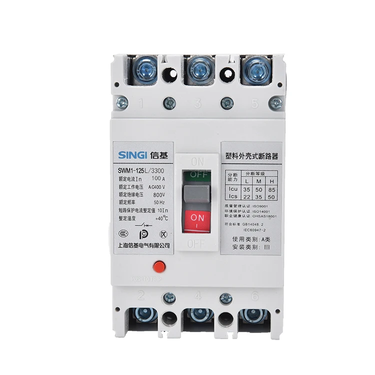 Завод-изготовитель 3P 100A автоматический выключатель в формованном корпусе 400