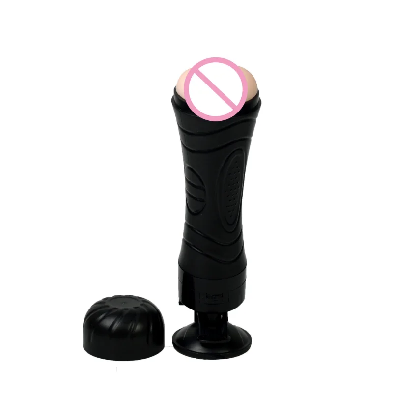 Silicone electronic realistic  artificial masturbation cup  male masturbator with strong suction cup  for man