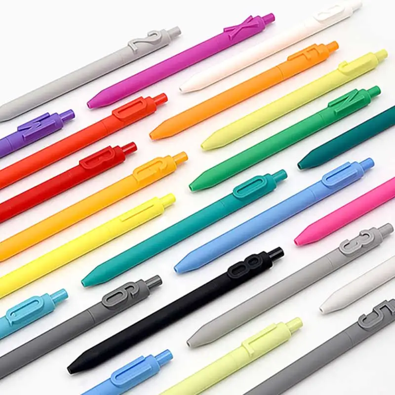 Book source ALPHA English letters Arabic numerals soft glue paint 0.5mm press gel pen printable logo