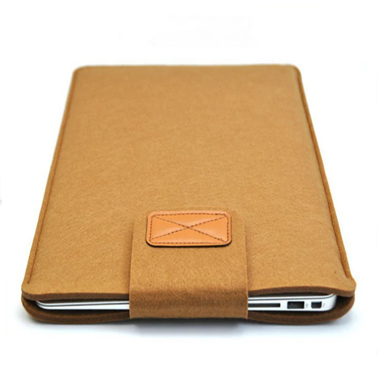 
Customized Logo Felt Computer Bag Cover Case Sleeve 14 15 Inch Felt Laptop Sleeve 